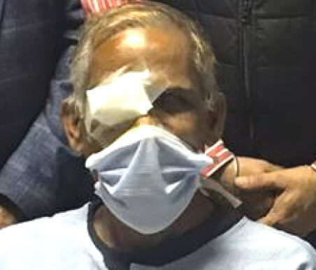 A patient treated under Mission Gift of Sight