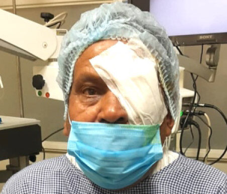 A patient treated under Mission Gift of Sight