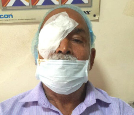 A patient treated under Mission Gift of Sight