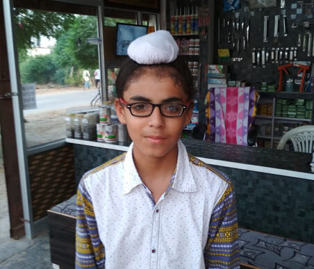 A patient treated under Mission Gift of Sight