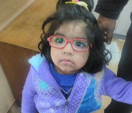 A patient treated under Mission Gift of Sight