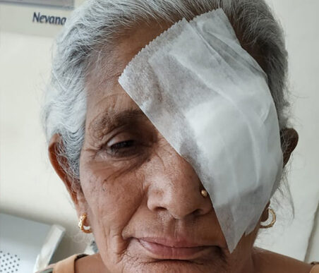 A patient treated under Mission Gift of Sight