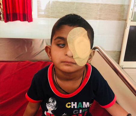A patient treated under Mission Gift of Sight