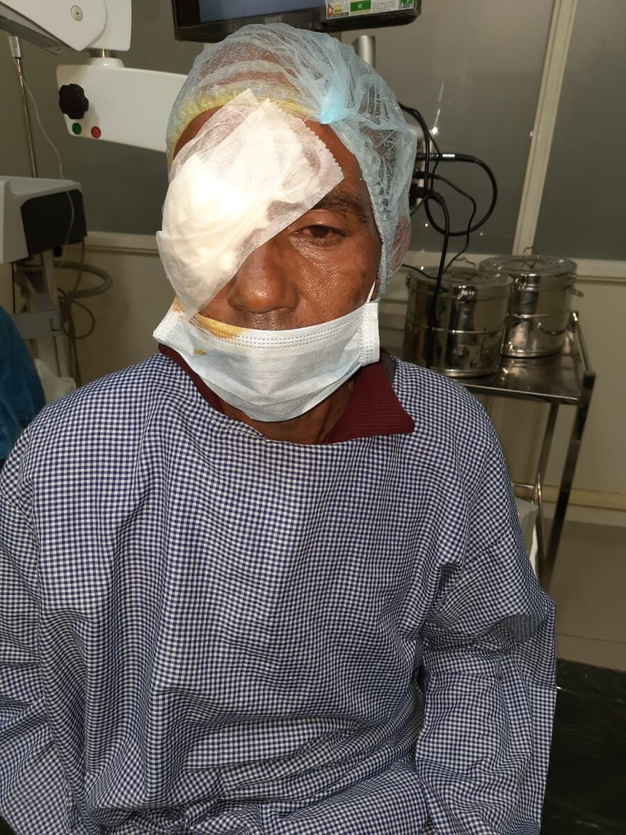 A patient treated under Mission Gift of Sight